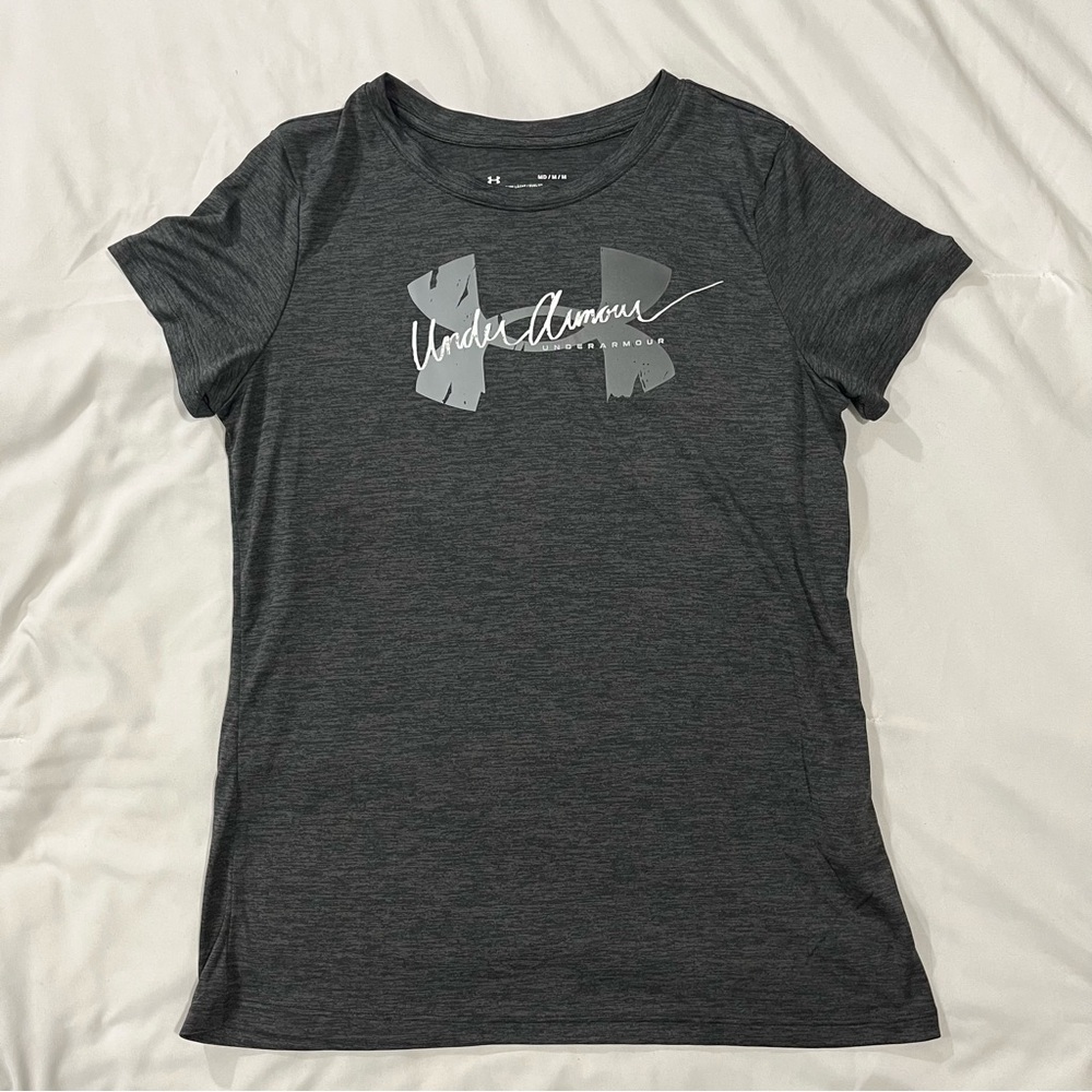 Under Armour Lot of 2 Loose Heatgear Size M Medium T-Shirts NWT-Pink & Gray - Picture 12 of 14